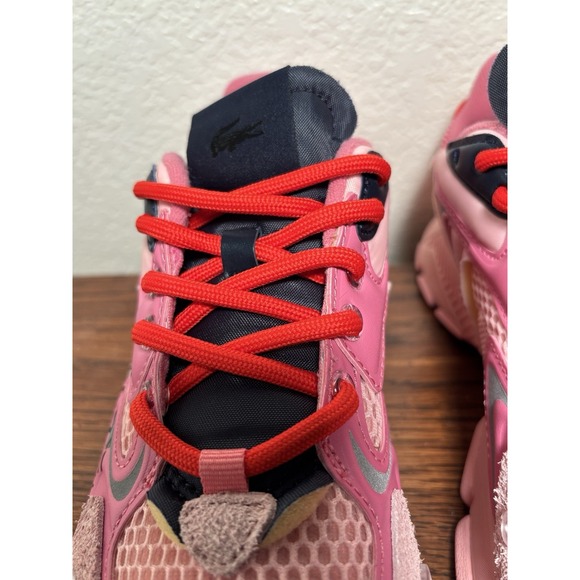 Lacoste Women's L003 Neo Sneakers Pink/Pink Red Laces Size‎ 8.5 - Picture 8 of 11